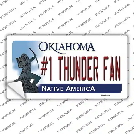 Number 1 Thunder Fan Novelty Sticker Decal