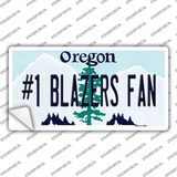 Number 1 Blazers Fan Novelty Sticker Decal