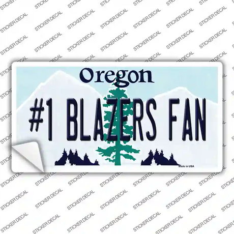 Number 1 Blazers Fan Novelty Sticker Decal