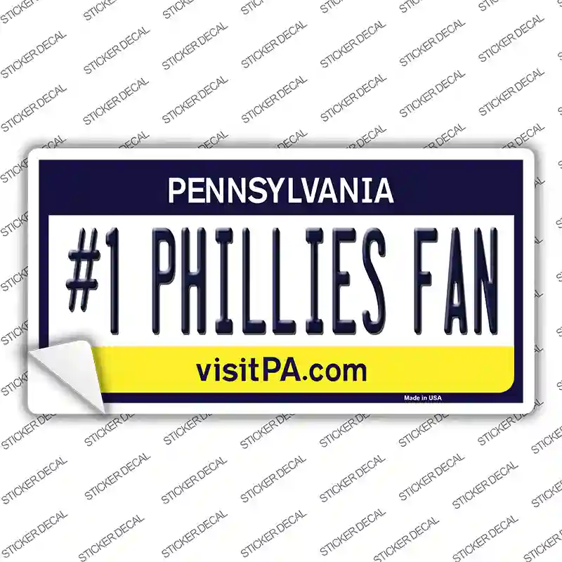 Number 1 Phillies Fan Novelty Sticker Decal