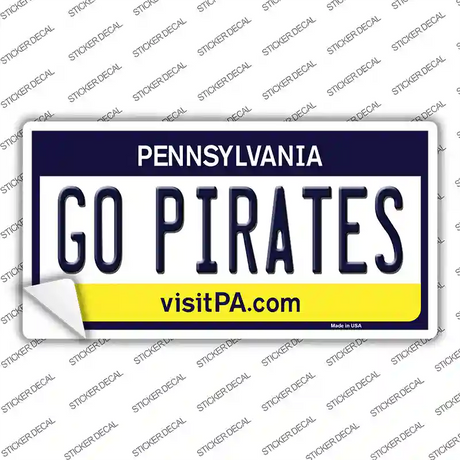 Go Pirates Novelty Sticker Decal