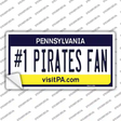 Number 1 Pirates Fan Novelty Sticker Decal