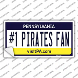 Number 1 Pirates Fan Novelty Sticker Decal