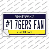 Number 1 76ers Fan Novelty Sticker Decal