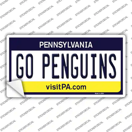 Go Penguins Novelty Sticker Decal
