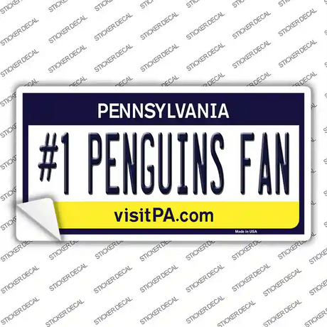 Number 1 Penguins Fan Novelty Sticker Decal