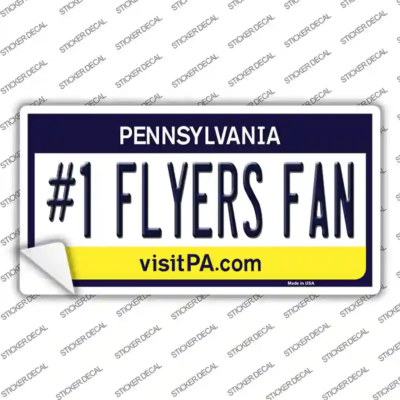 Number 1 Flyers Fan Novelty Sticker Decal