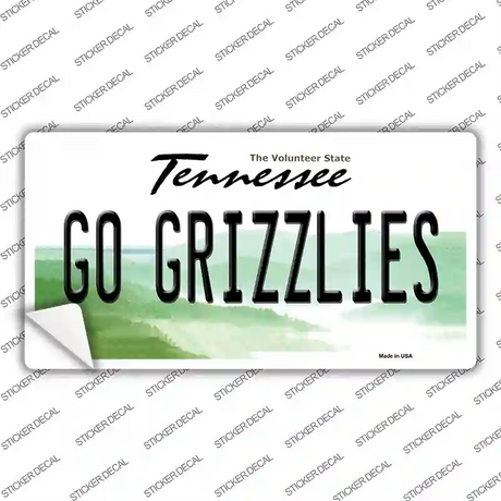 Go Grizzlies Novelty Sticker Decal