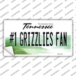 Number 1 Grizzlies Fan Novelty Sticker Decal