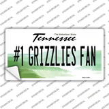 Number 1 Grizzlies Fan Novelty Sticker Decal