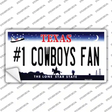 Number 1 Cowboys Fan Novelty Sticker Decal