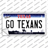 Go Texans Novelty Sticker Decal