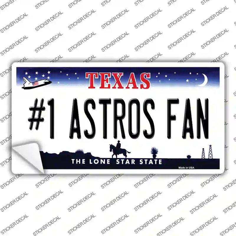 Number 1 Astros Fan Novelty Sticker Decal
