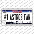 Number 1 Astros Fan Novelty Sticker Decal