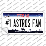 Number 1 Astros Fan Novelty Sticker Decal