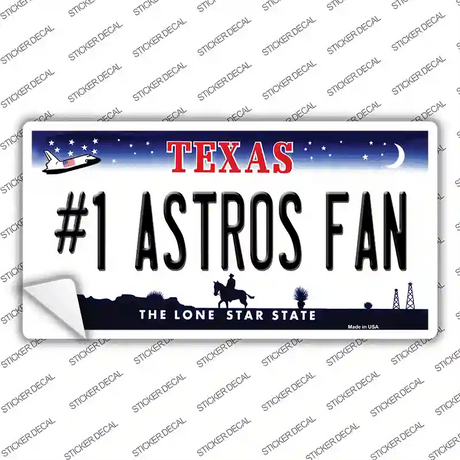 Number 1 Astros Fan Novelty Sticker Decal