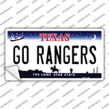 Go Rangers Texas Novelty Sticker Decal