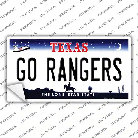Go Rangers Texas Novelty Sticker Decal