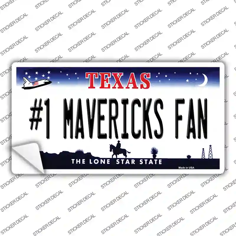 Number 1 Mavericks Fan Novelty Sticker Decal
