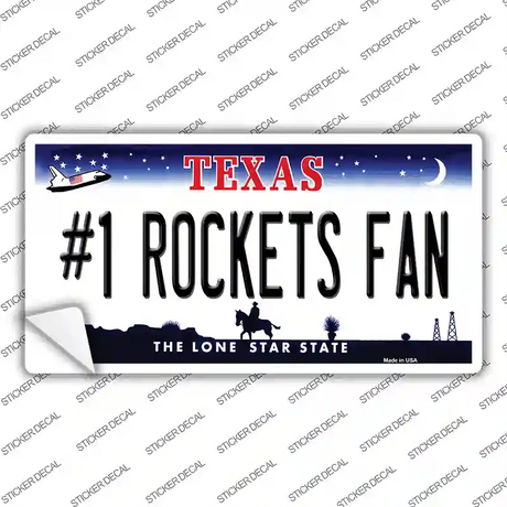 Number 1 Rockets Fan Novelty Sticker Decal