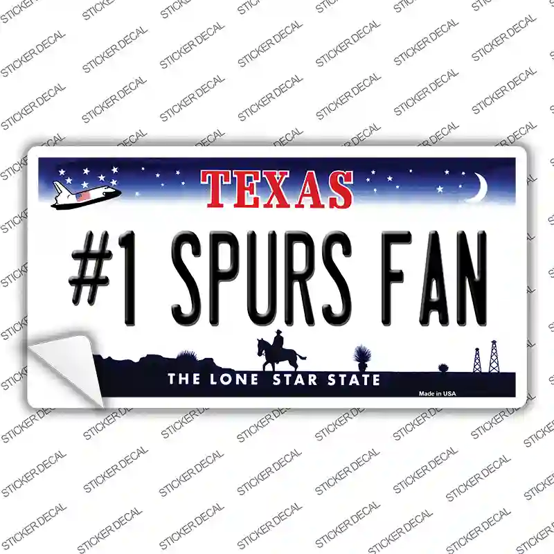 Number 1 Spurs Fan Novelty Sticker Decal