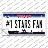 Number 1 Stars Fan Novelty Sticker Decal