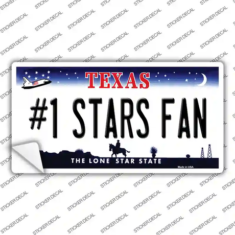 Number 1 Stars Fan Novelty Sticker Decal