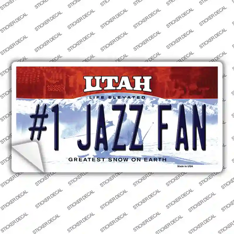 Number 1 Jazz Fan Novelty Sticker Decal