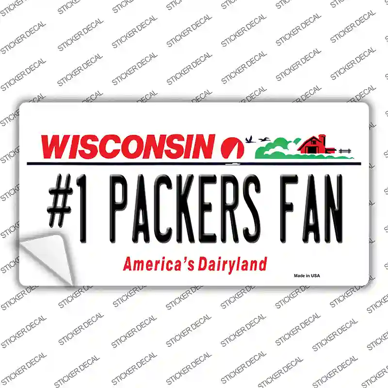 Number 1 Packers Fan Novelty Sticker Decal