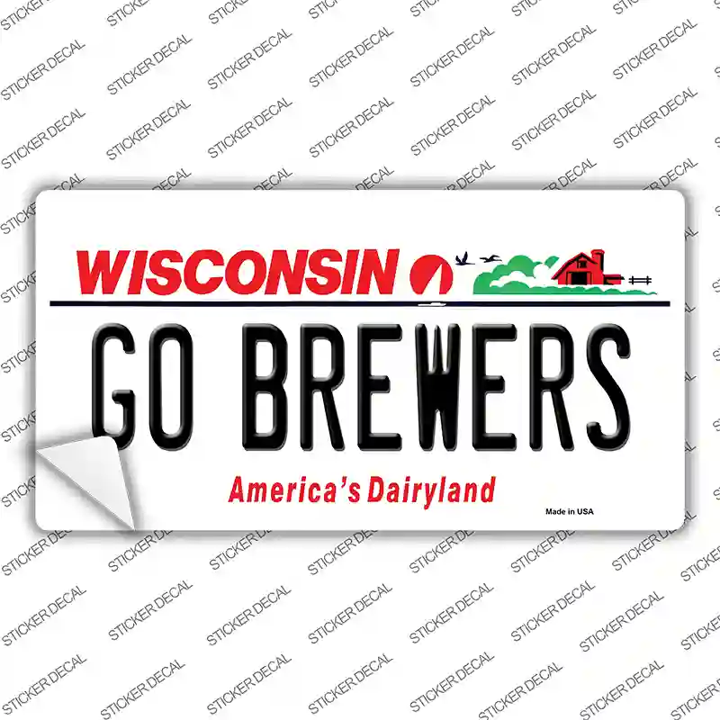 Go Brewers Novelty Sticker Decal