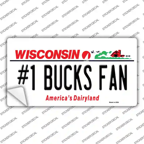 Number 1 Bucks Fan Novelty Sticker Decal