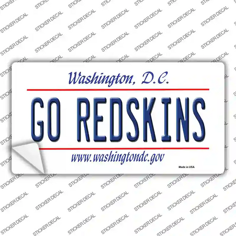 Go Redskins Novelty Sticker Decal