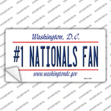 Number 1 Nationals Fan Novelty Sticker Decal