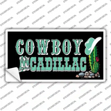 Cowboy Cadillac Novelty Sticker Decal