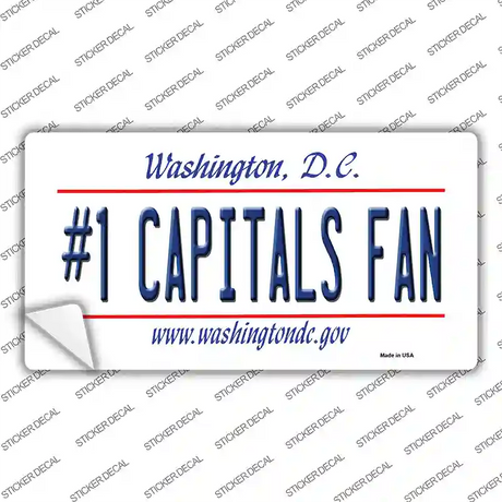 Number 1 Capitals Fan Novelty Sticker Decal