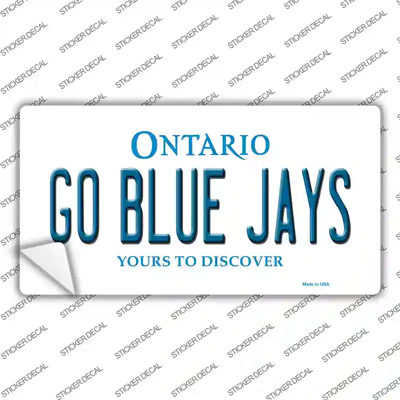 Go Blue Jays Novelty Sticker Decal