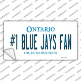 Number 1 Blue Jays Fan Novelty Sticker Decal