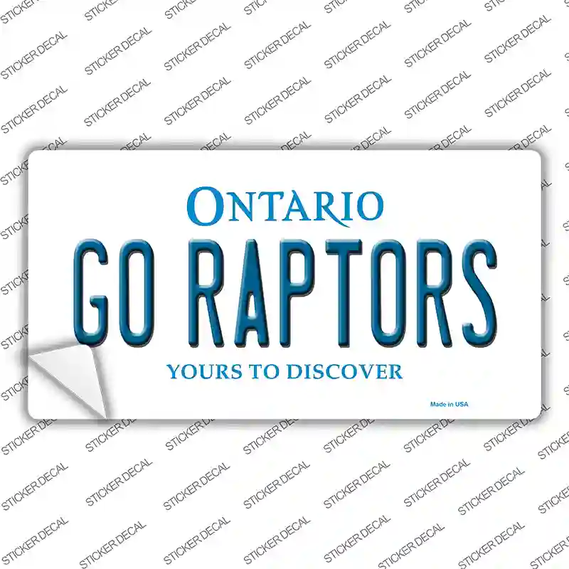 Go Raptors Novelty Sticker Decal