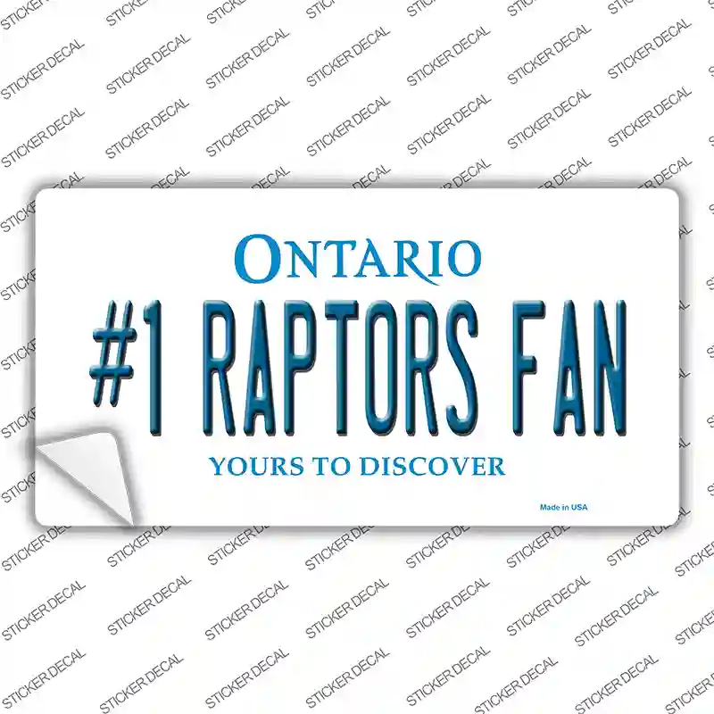 Number 1 Raptors Fan Novelty Sticker Decal