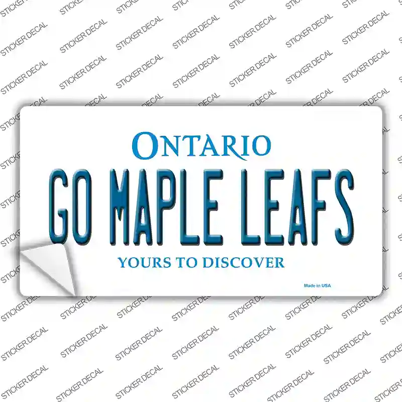 Go Maple Leafs Novelty Sticker Decal