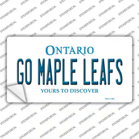 Go Maple Leafs Novelty Sticker Decal
