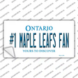 Number 1 Maple Leafs Fan Novelty Sticker Decal