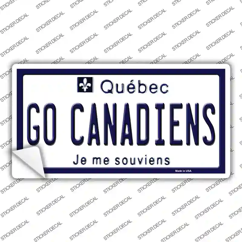 Go Canadiens Novelty Sticker Decal