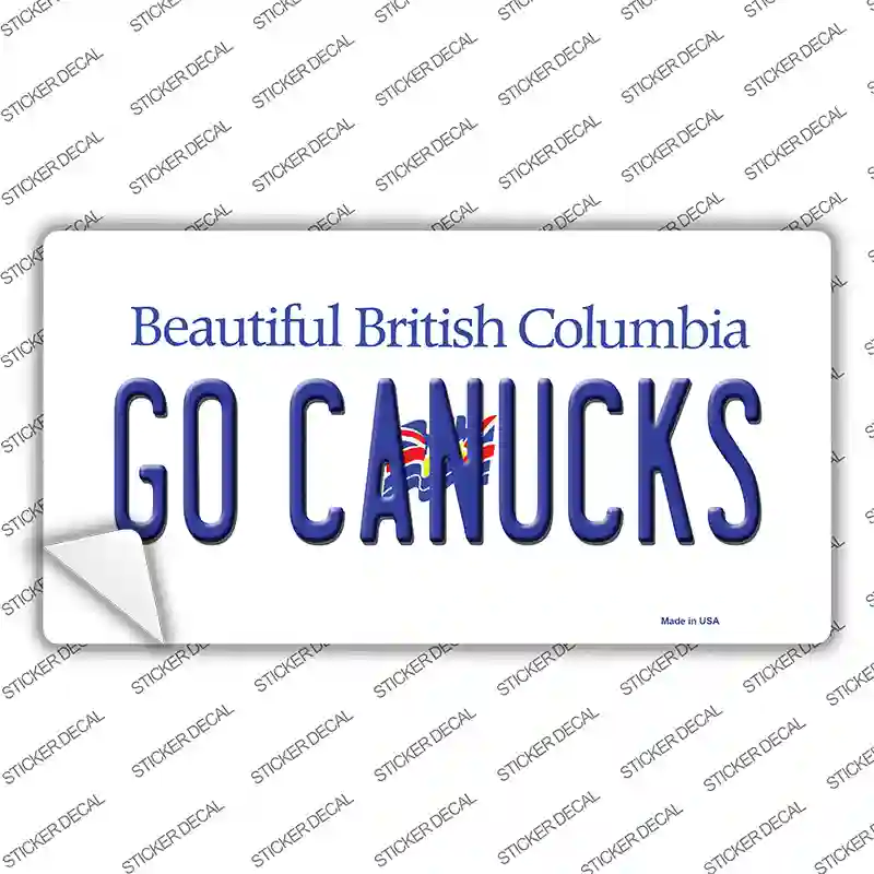 Go Canucks Novelty Sticker Decal
