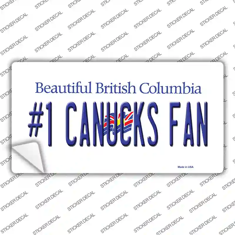 Number 1 Canucks Fan Novelty Sticker Decal