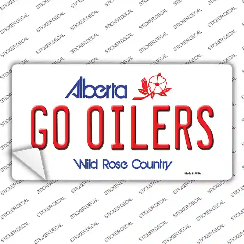 Go Oilers Novelty Sticker Decal