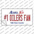 Number 1 Oilers Fan Novelty Sticker Decal