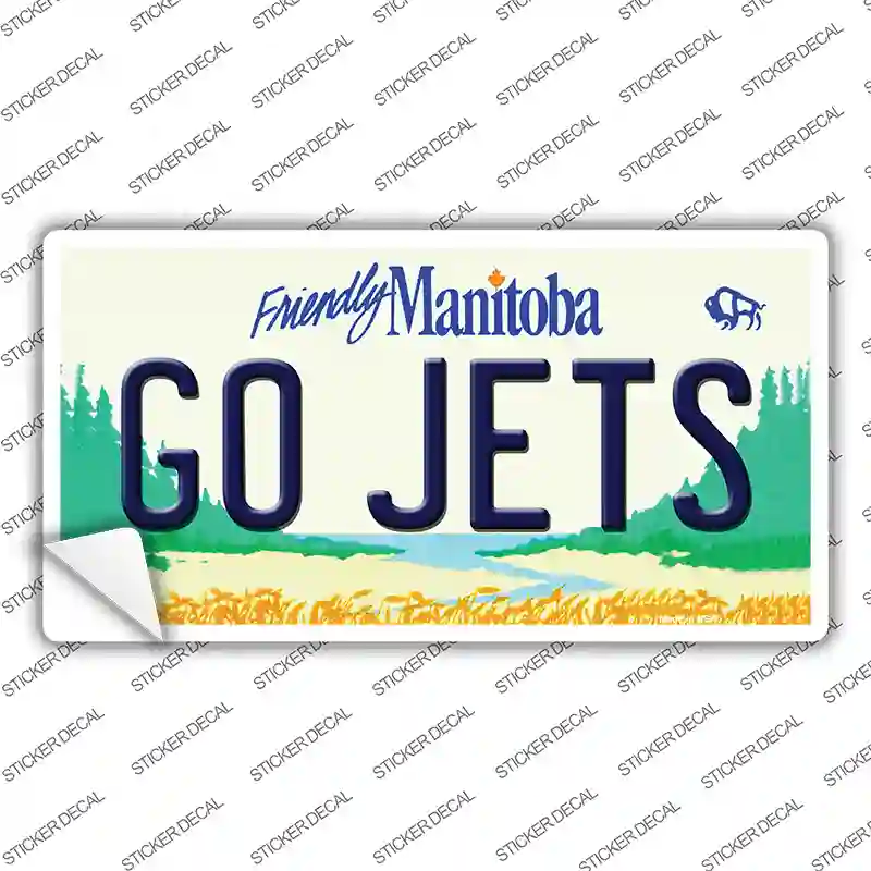 Go Jets Manitoba Novelty Sticker Decal