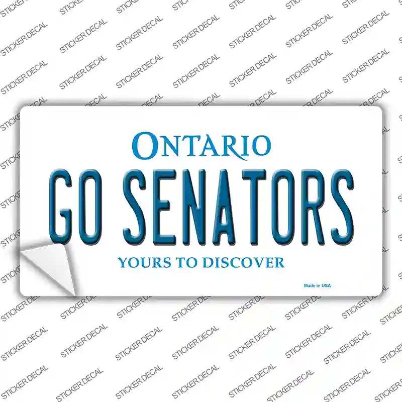 Go Senators Novelty Sticker Decal