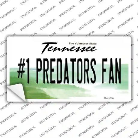 Number 1 Predators Fan Novelty Sticker Decal